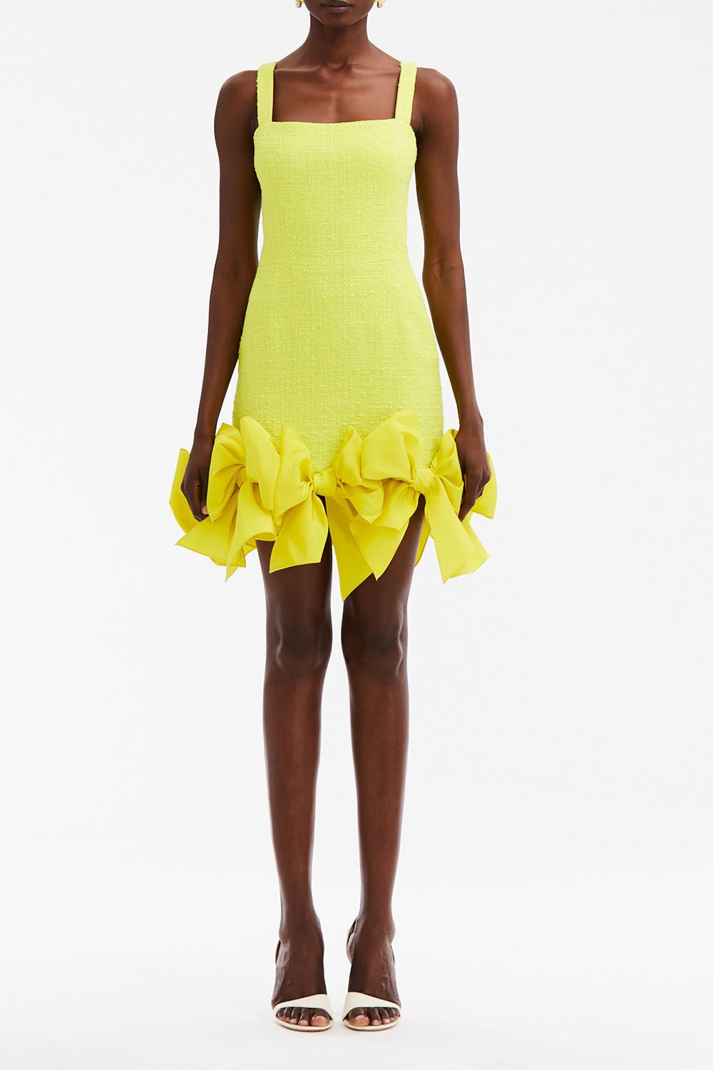 OSCAR DE LA RENTA-Faille Bow Mini Tank Dress-