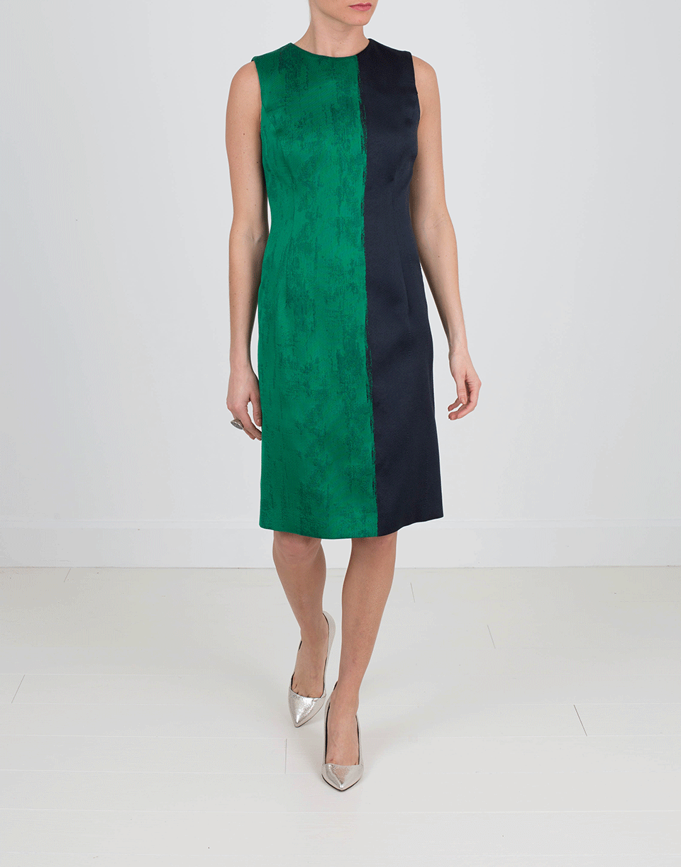 OSCAR DE LA RENTA-Bi-Color Dress-