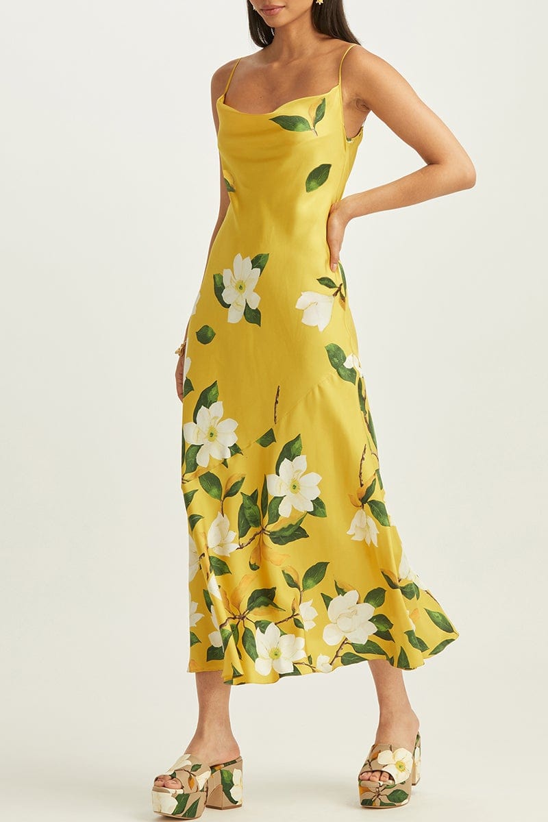 OSCAR DE LA RENTA-Magnolia Silk Slip Dress-