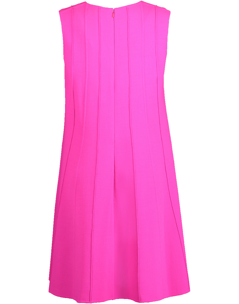 OSCAR DE LA RENTA-Sleeveless Crewneck Swing Dress-
