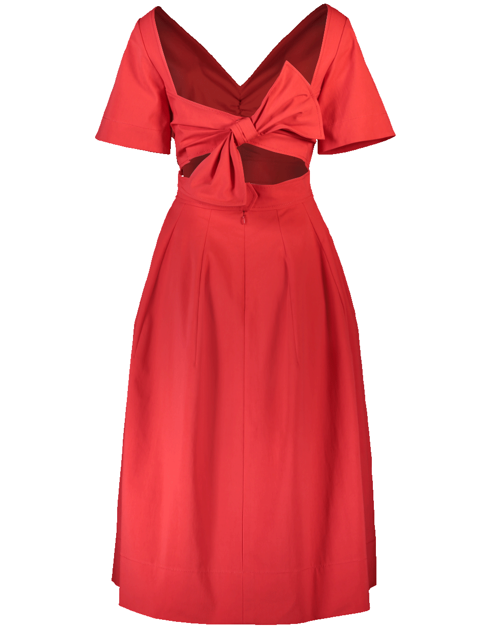 OSCAR DE LA RENTA-Midi Dress-SCARLET