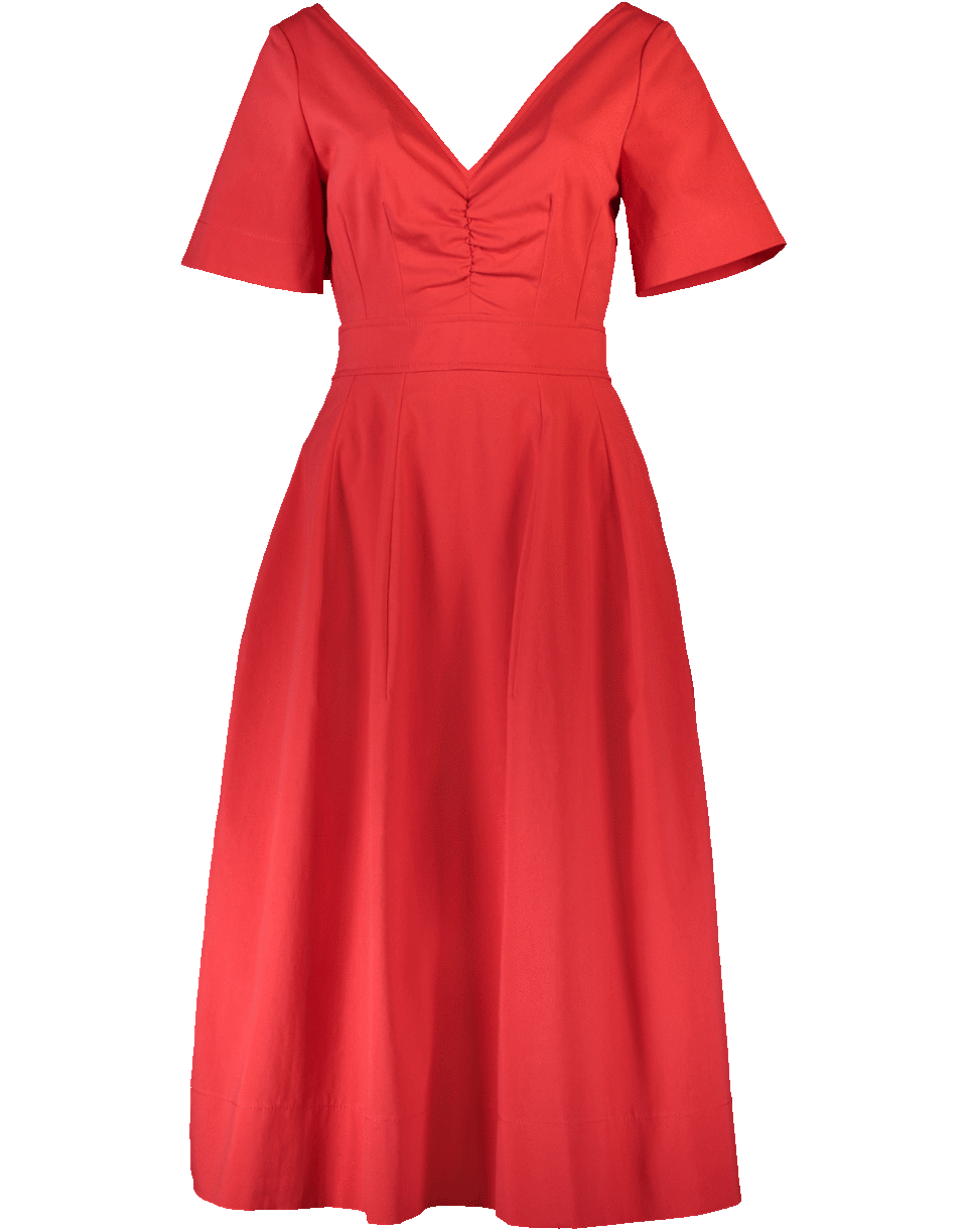 OSCAR DE LA RENTA-Midi Dress-SCARLET