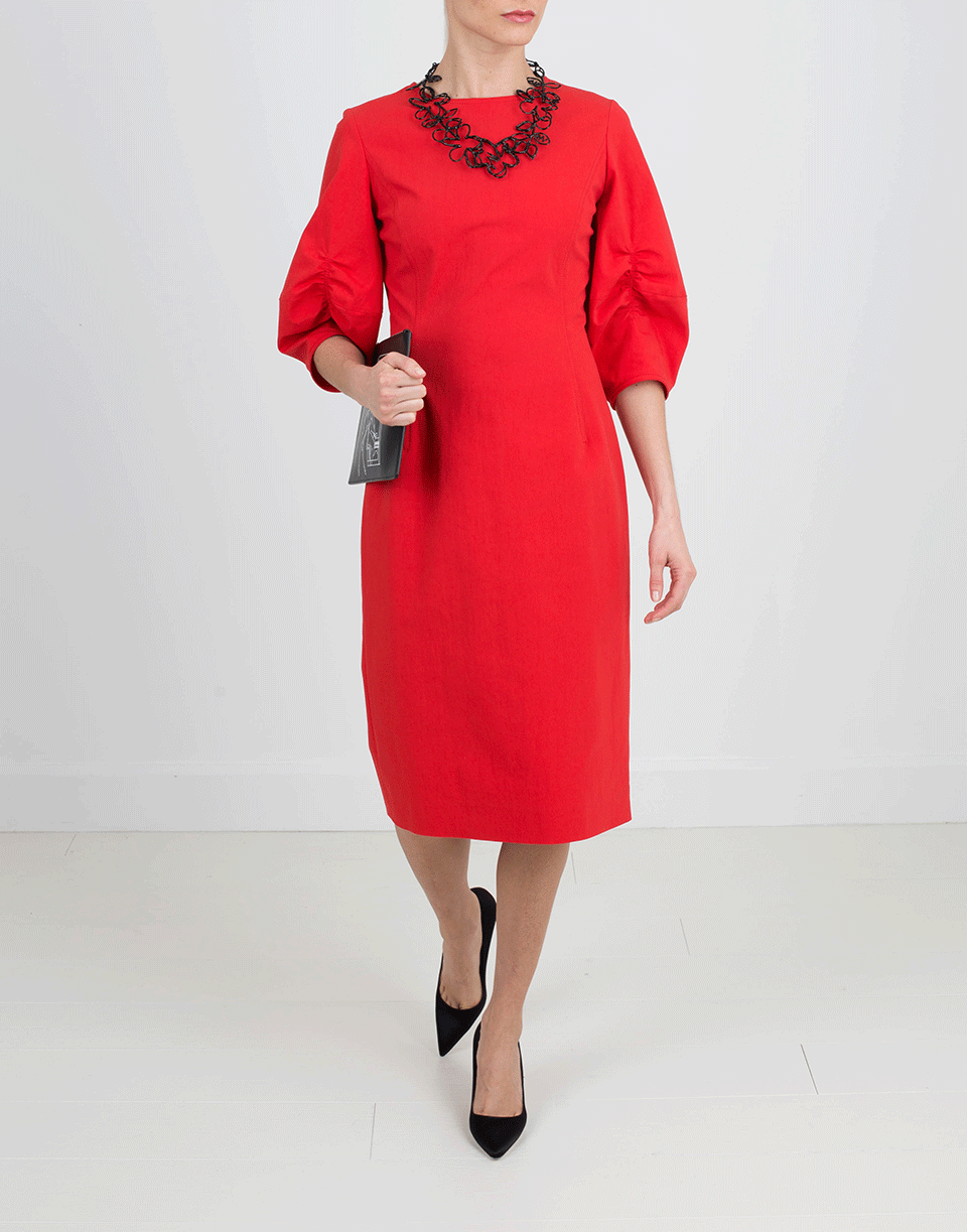 OSCAR DE LA RENTA-Slim Cotton Dress-