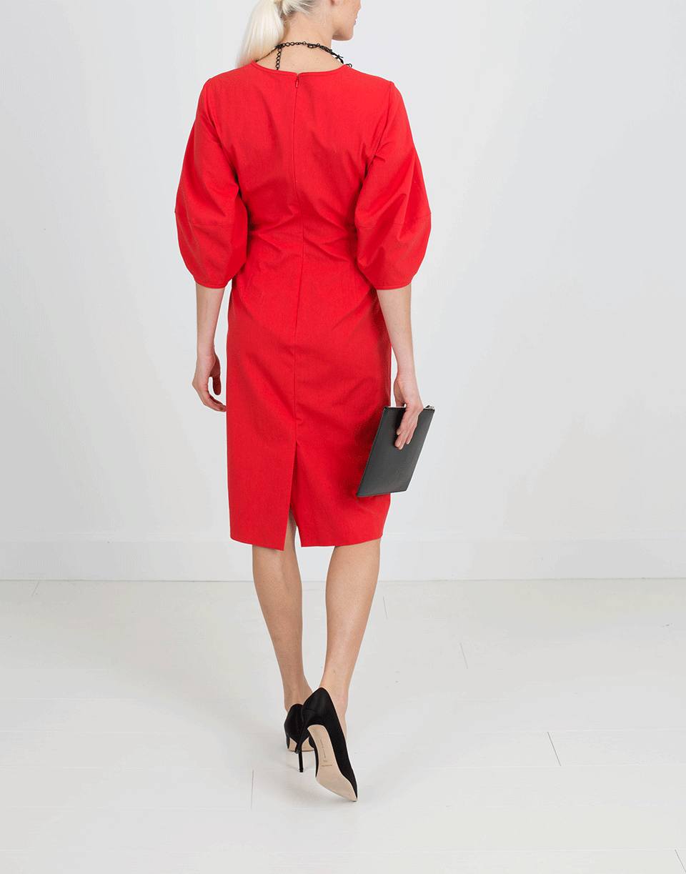 OSCAR DE LA RENTA-Slim Cotton Dress-