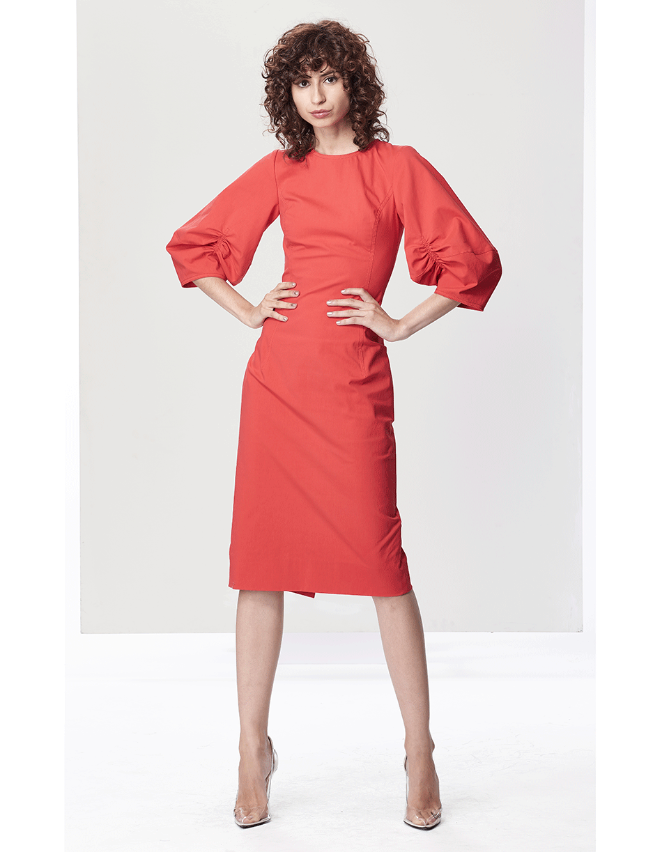 OSCAR DE LA RENTA-Slim Cotton Dress-