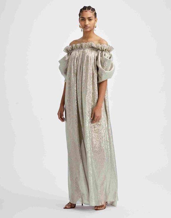 OSCAR DE LA RENTA-Mousseline Caftan-SILVER