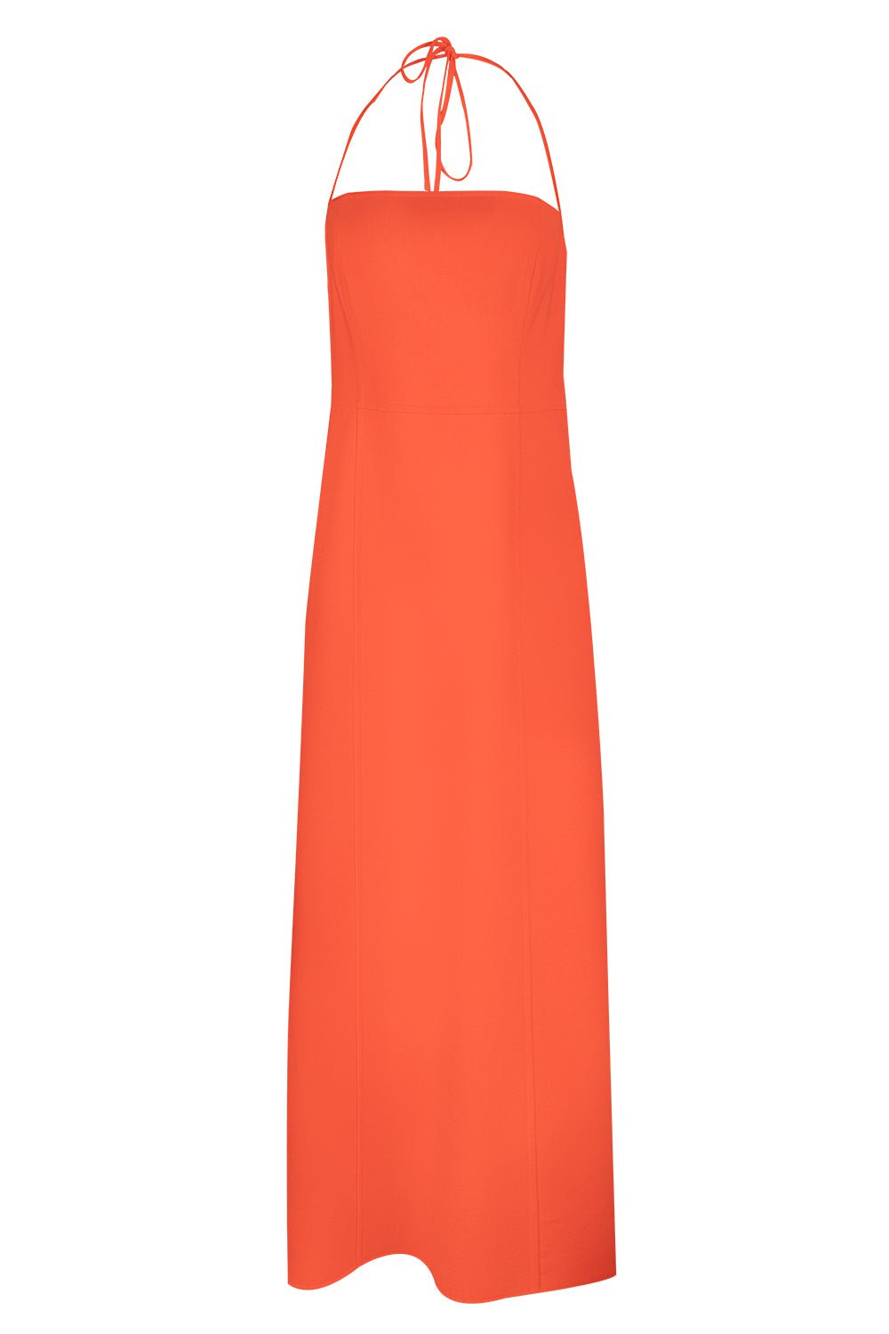 OSCAR DE LA RENTA-Halter Midi Dress-