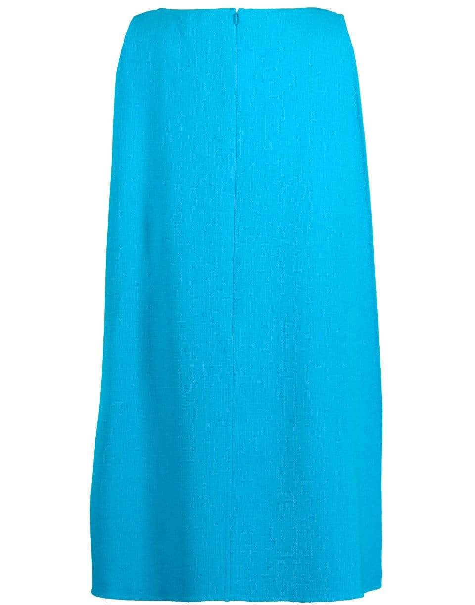 OSCAR DE LA RENTA-Shift Dress with Cape-