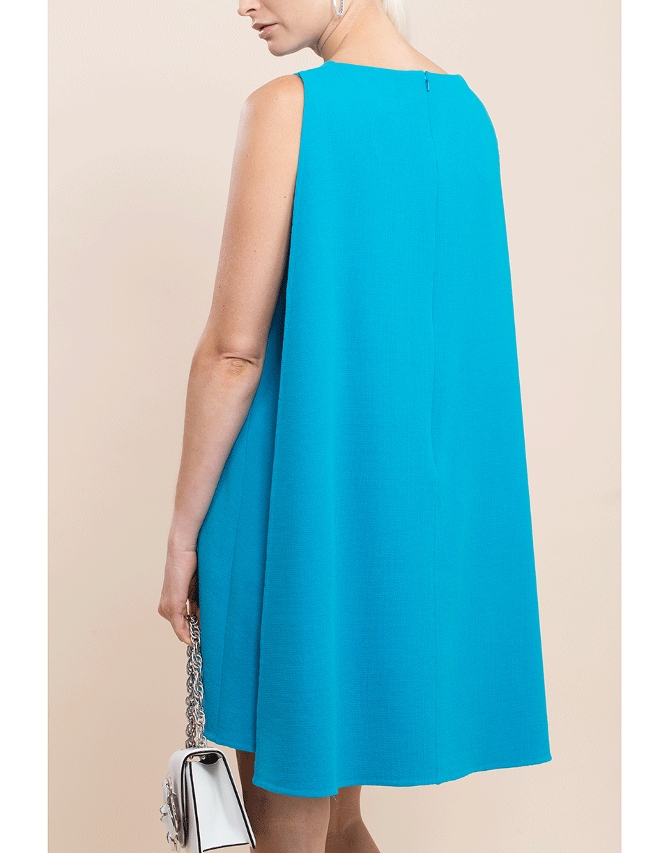 OSCAR DE LA RENTA-Shift Dress with Cape-