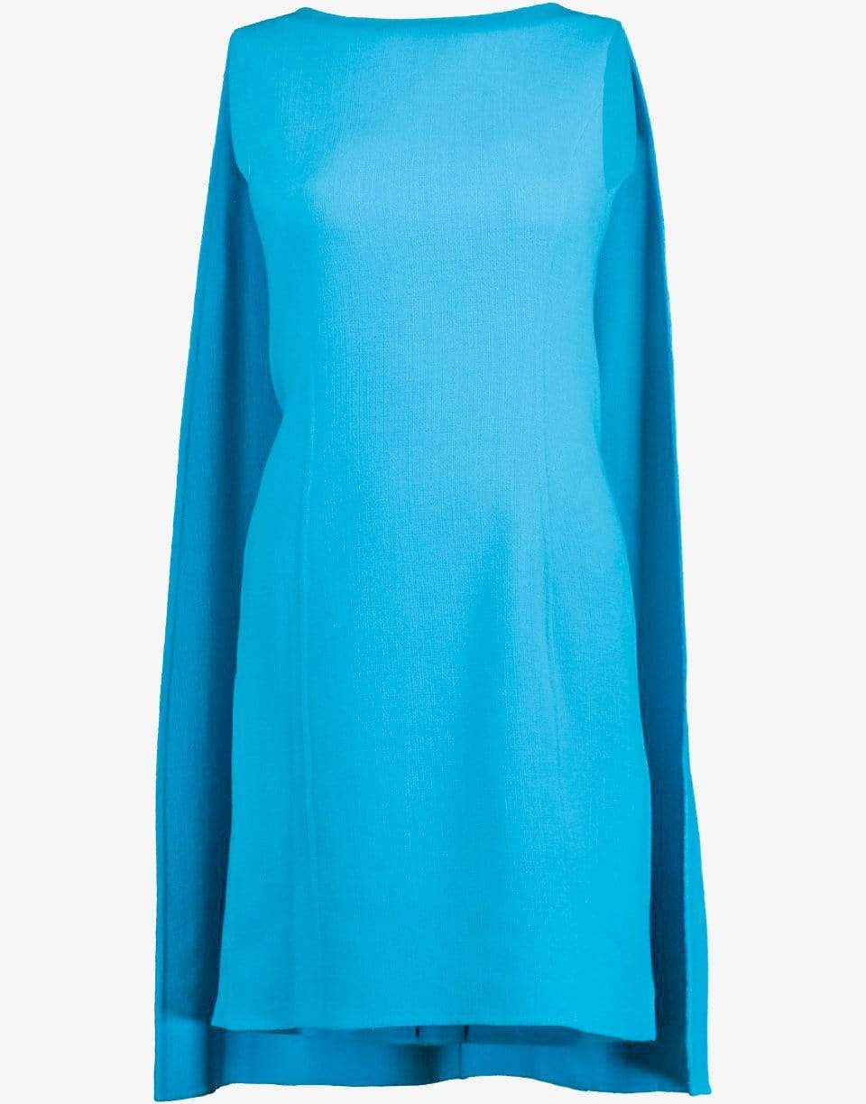 OSCAR DE LA RENTA-Shift Dress with Cape-