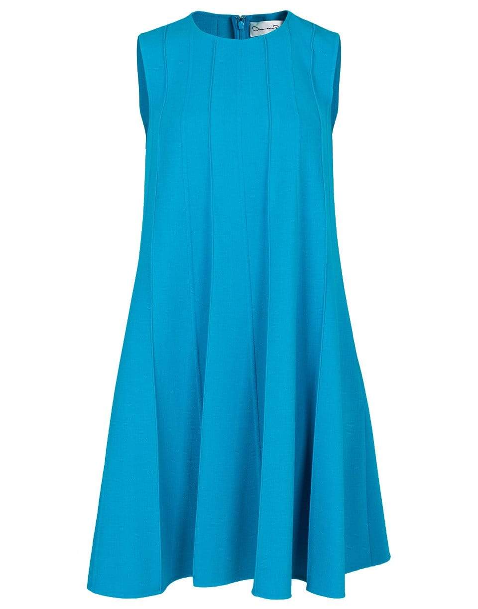 OSCAR DE LA RENTA-Sleeveless Pleated Dress-
