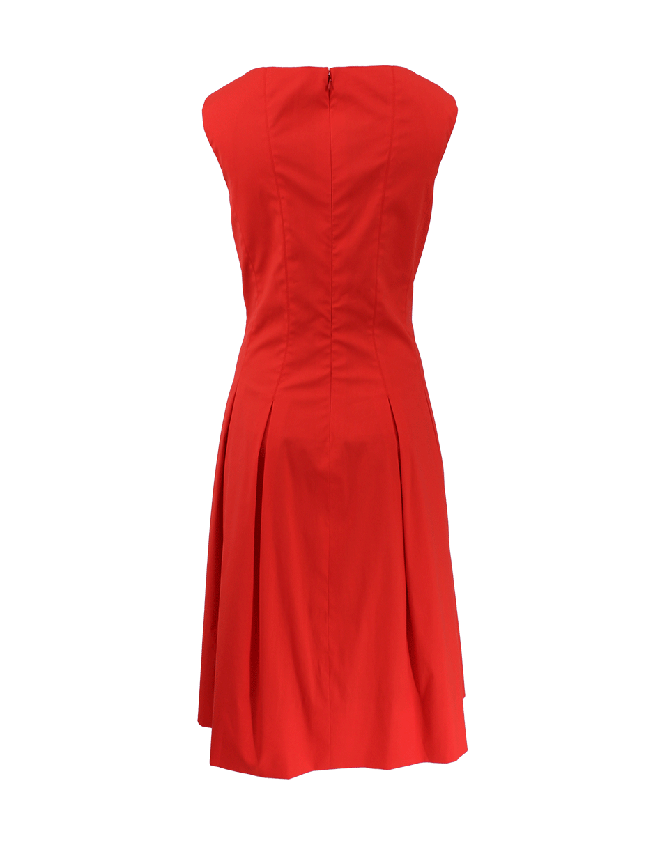 OSCAR DE LA RENTA-Scoop Neck Dress With Pockets-