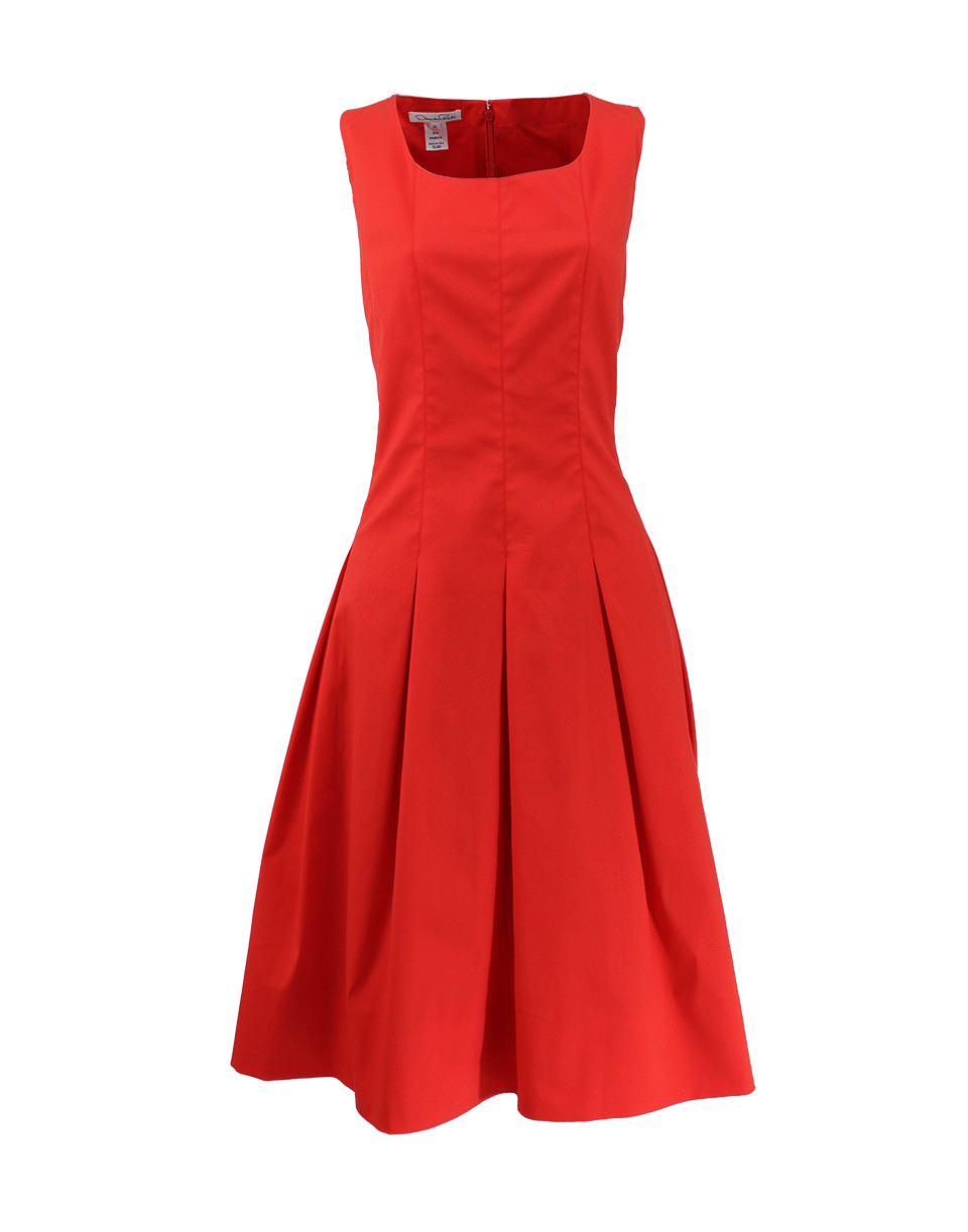 OSCAR DE LA RENTA-Scoop Neck Dress With Pockets-