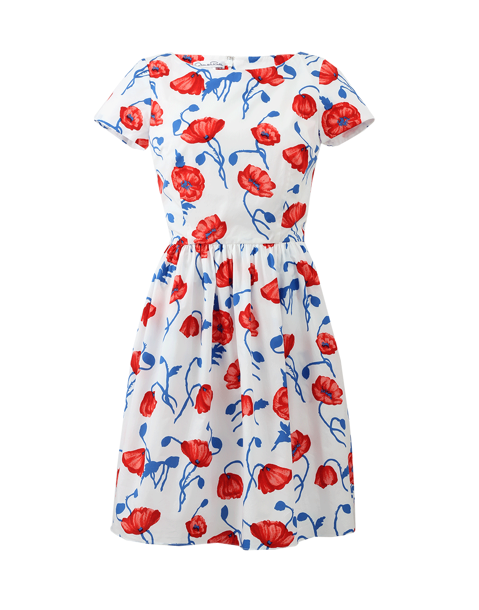 OSCAR DE LA RENTA-Tossed Poppy Dress-
