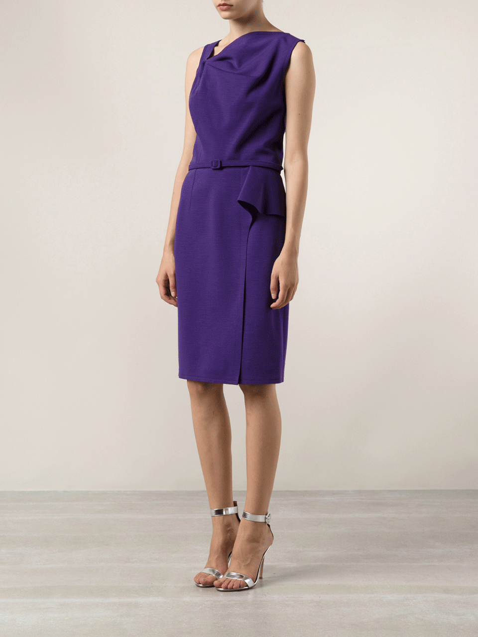 OSCAR DE LA RENTA-Slim Fit Dress With Belt-