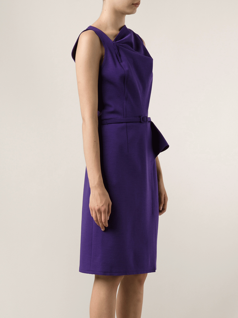 OSCAR DE LA RENTA-Slim Fit Dress With Belt-