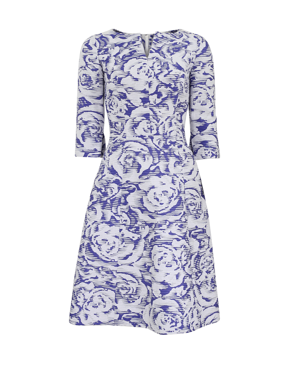 OSCAR DE LA RENTA-Ribbon Jacquard Dress-