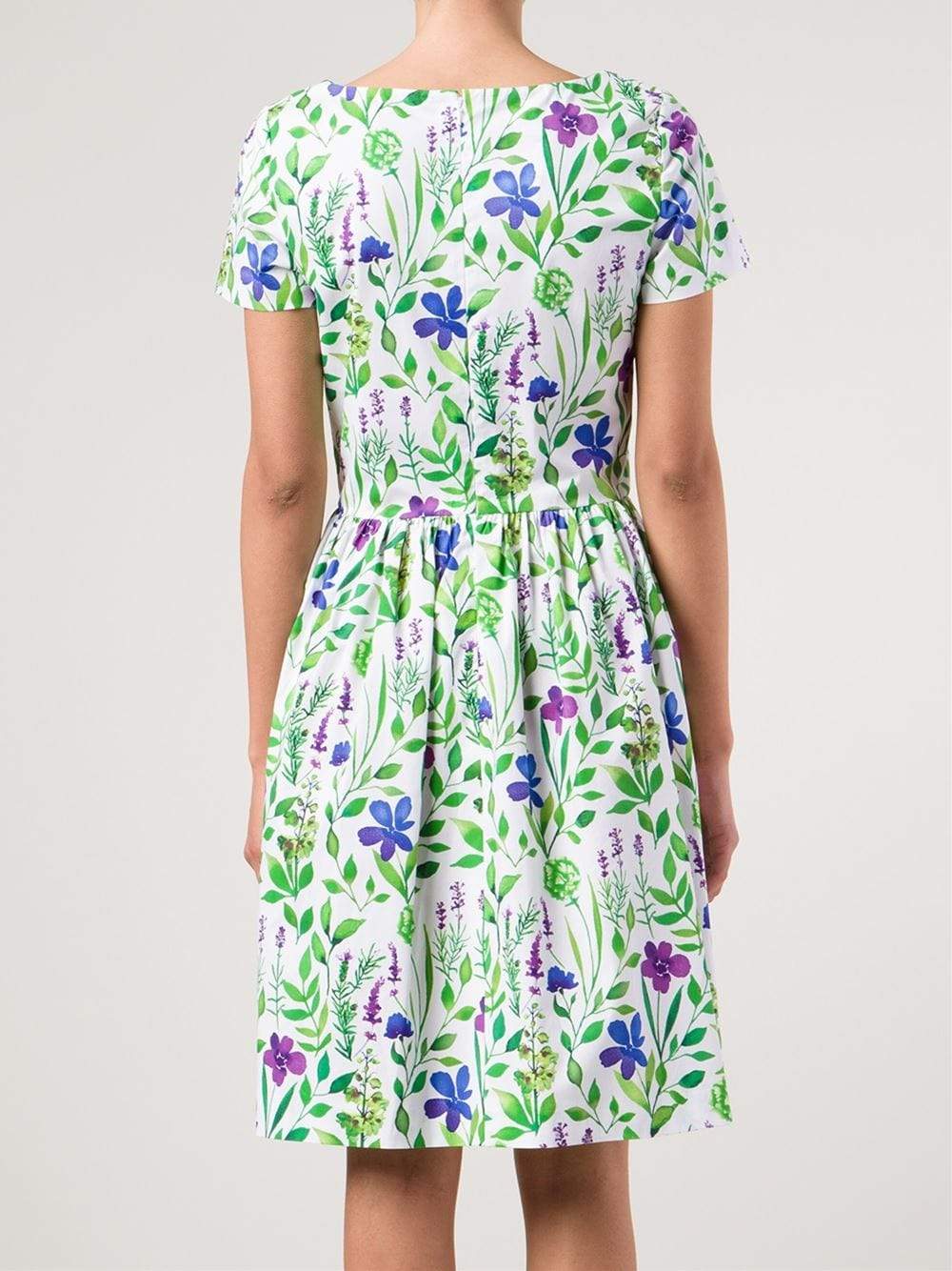 OSCAR DE LA RENTA-Floral Print Dress-