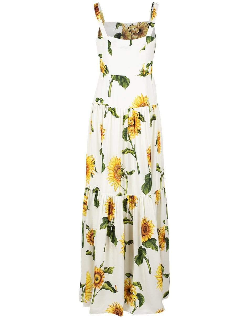OSCAR DE LA RENTA-Sunflower Georgette Tank Dress-