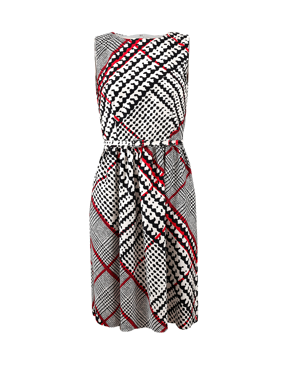 OSCAR DE LA RENTA-Glen Plaid Dress-