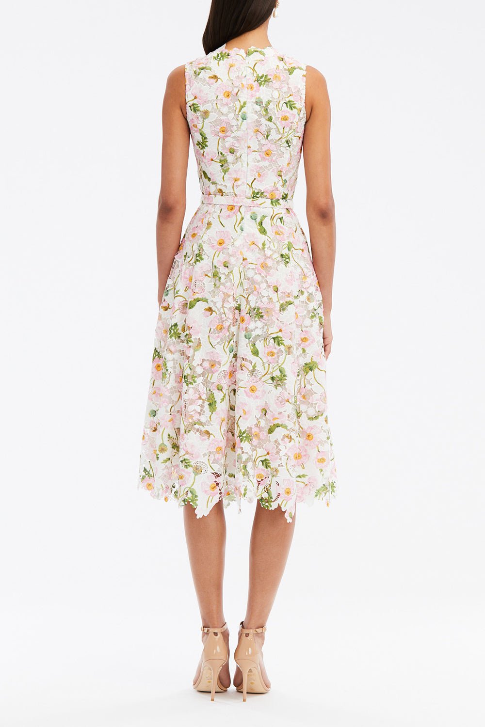OSCAR DE LA RENTA-Guipure Lace Dress-