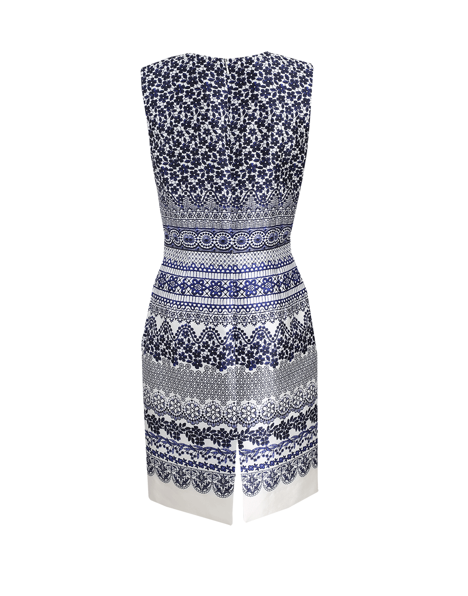 OSCAR DE LA RENTA-Banded Print Dress-