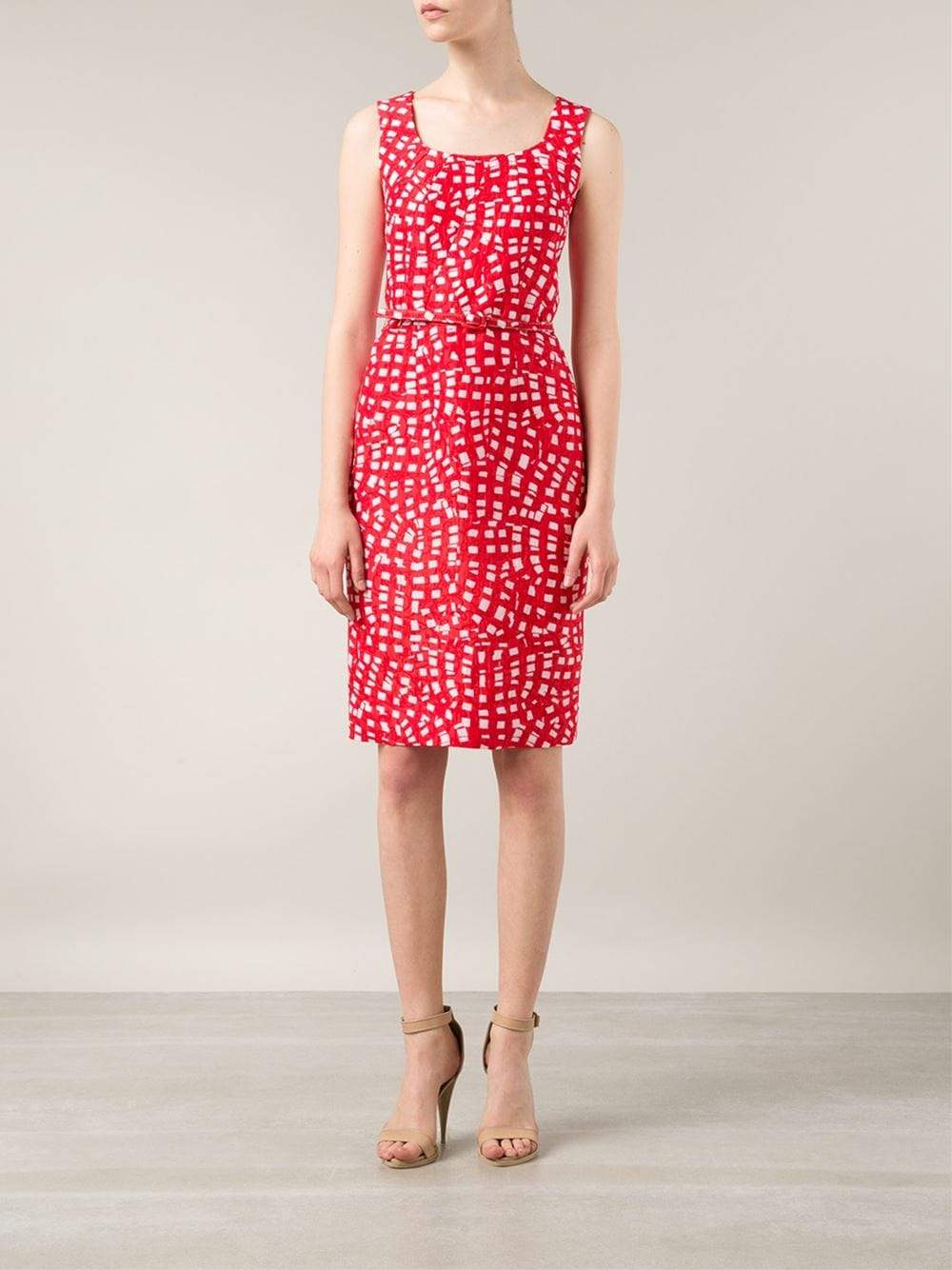 OSCAR DE LA RENTA-Abstract Print Dress-