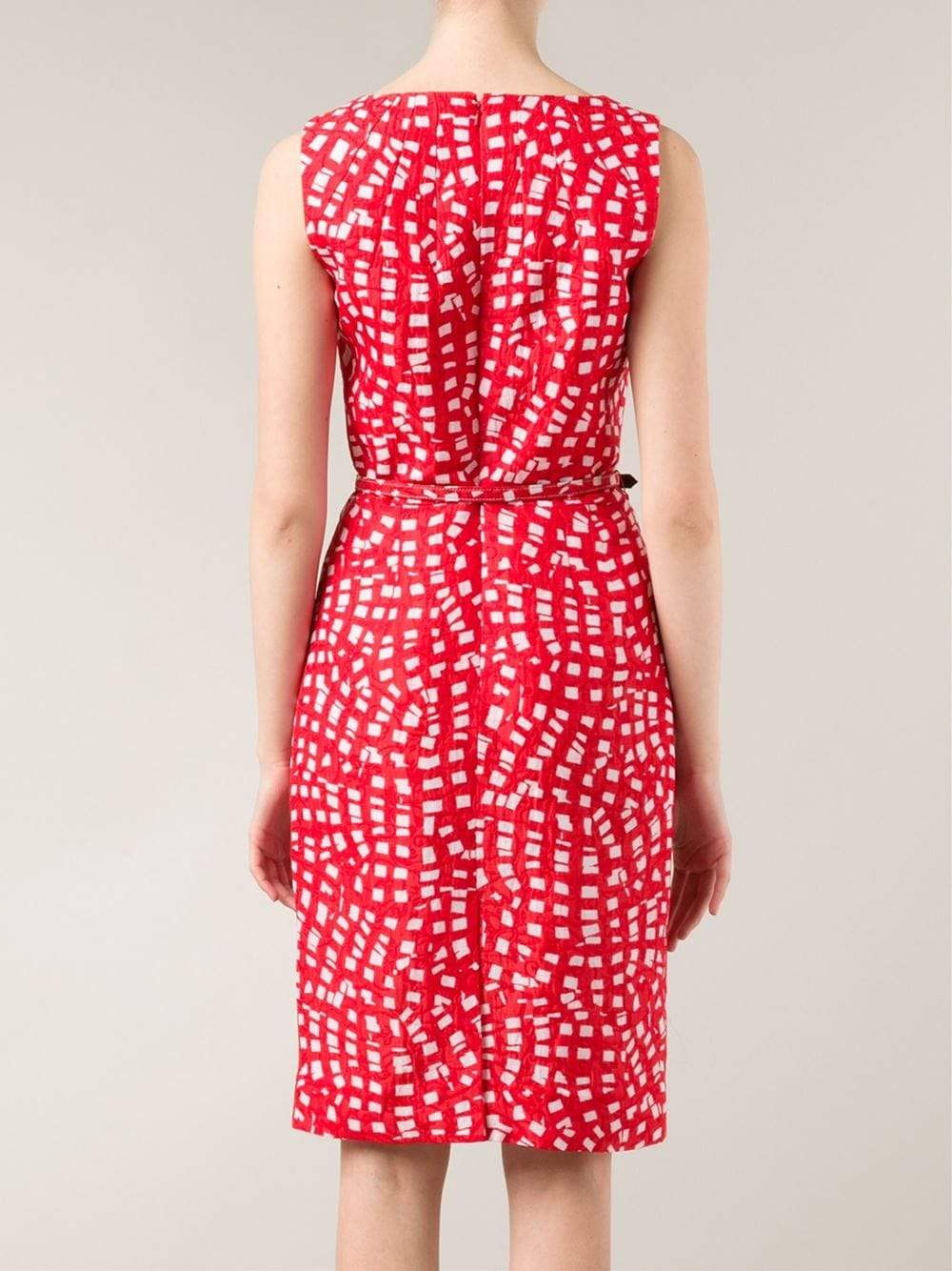 OSCAR DE LA RENTA-Abstract Print Dress-