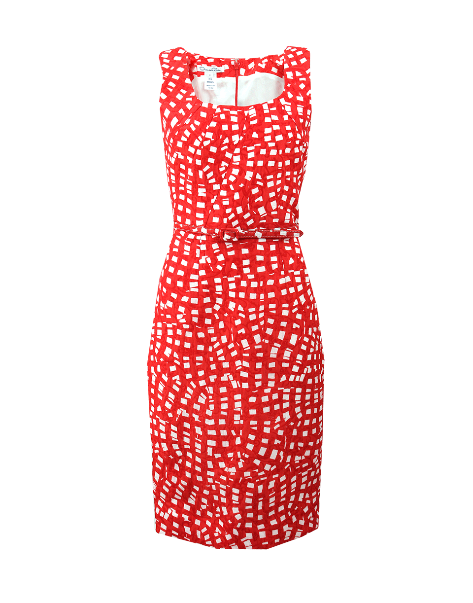 OSCAR DE LA RENTA-Abstract Print Dress-