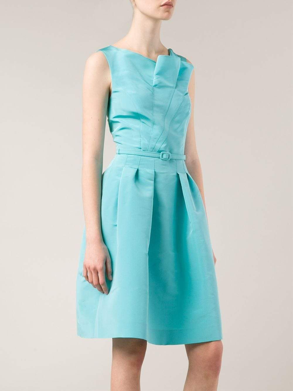 OSCAR DE LA RENTA-Draped Bodice Gown-