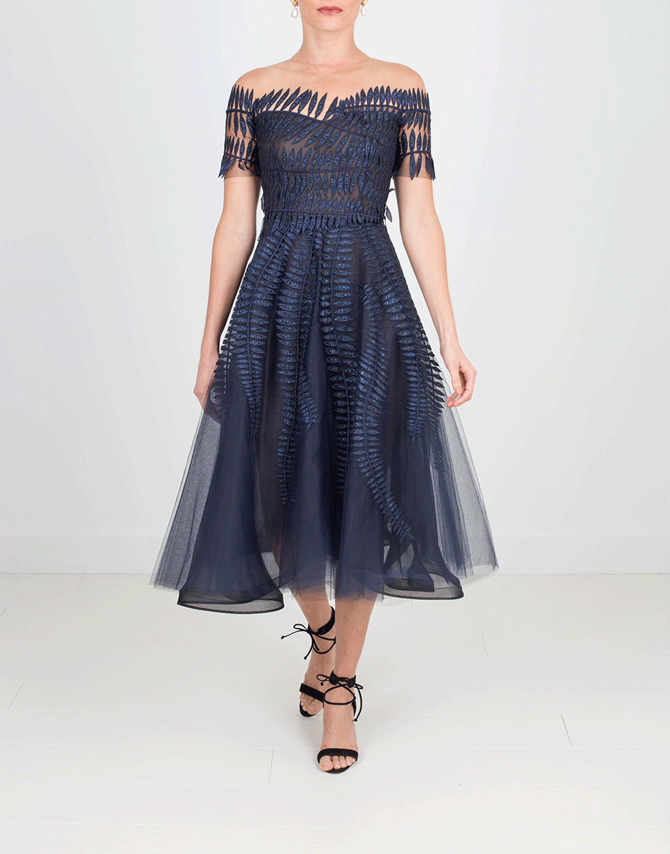 OSCAR DE LA RENTA-Cocktail Dress-BLK/NVY