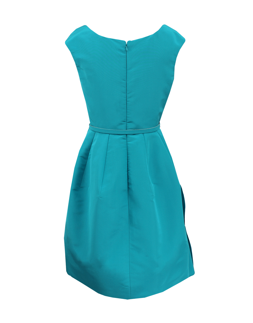OSCAR DE LA RENTA-Full Skirt Dress With Belt-