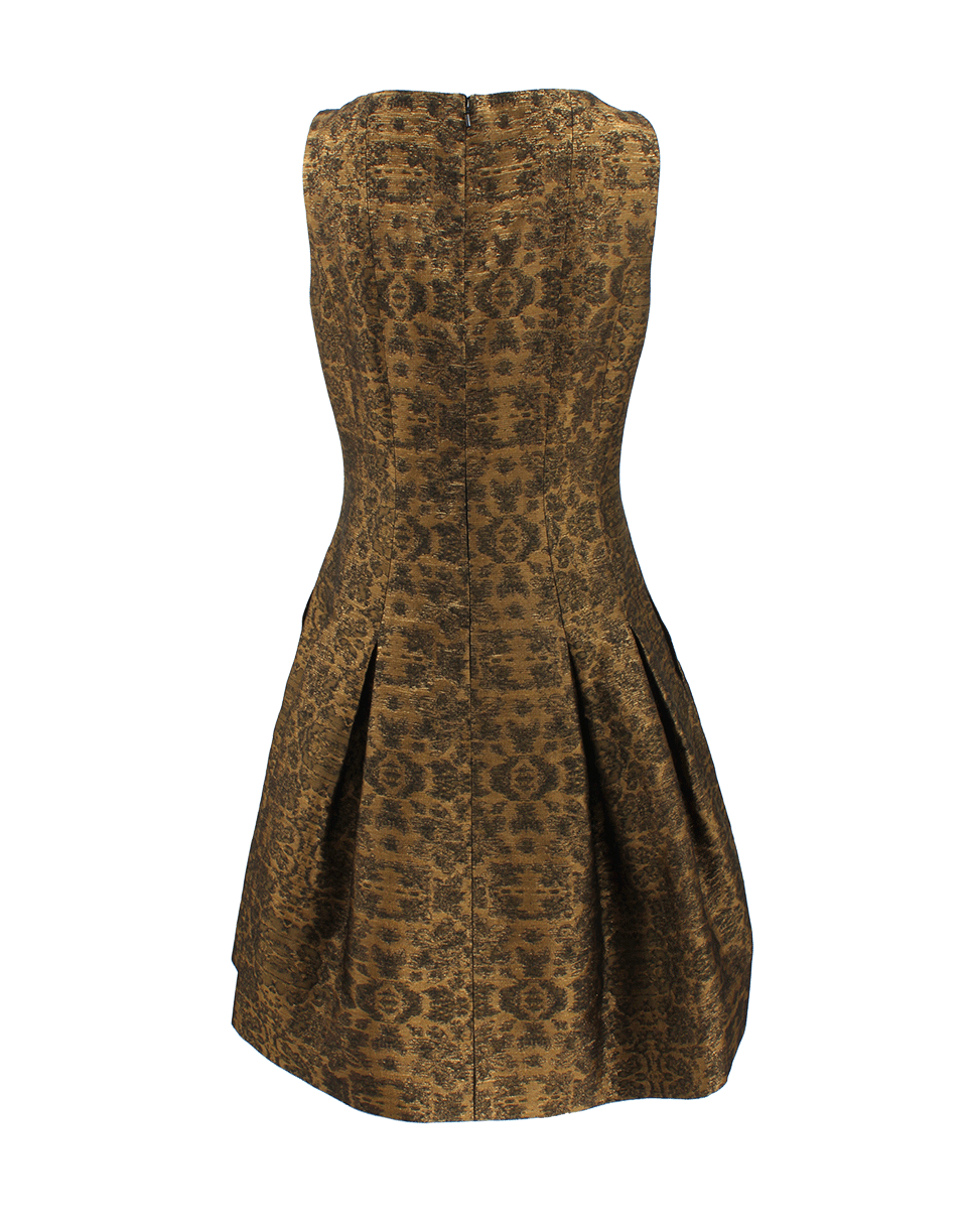 OSCAR DE LA RENTA-Bateau Neck Skirt Dress-