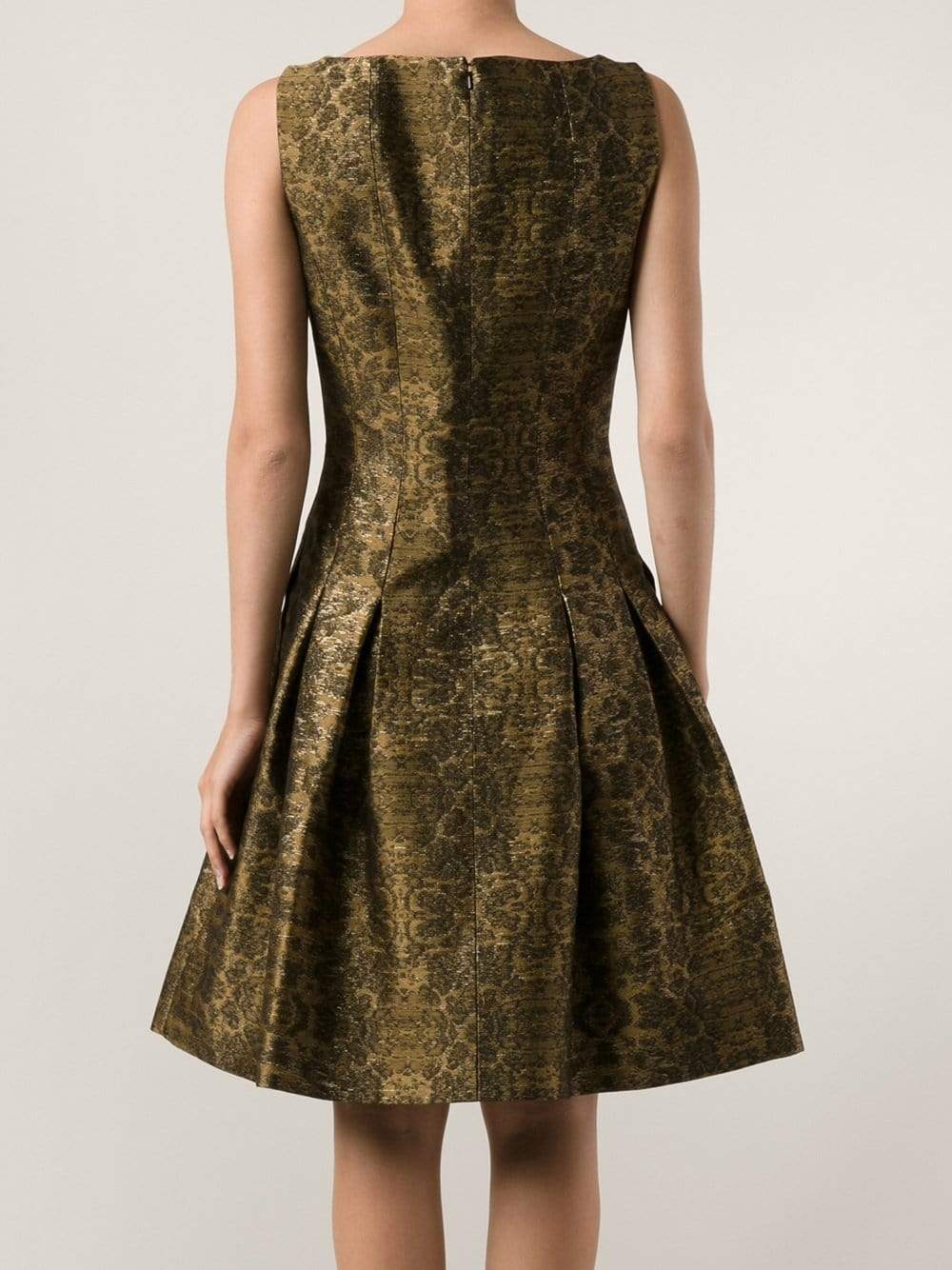OSCAR DE LA RENTA-Bateau Neck Skirt Dress-