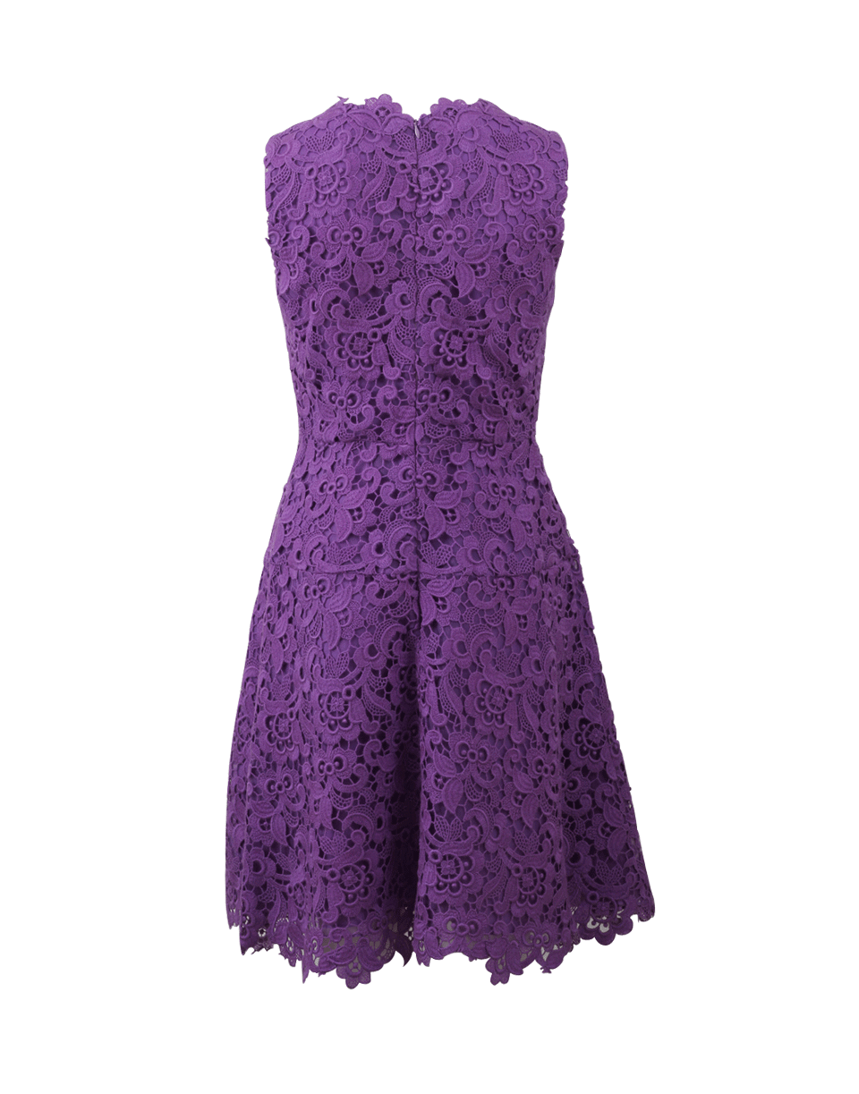 OSCAR DE LA RENTA-Lace A-Line Dress-