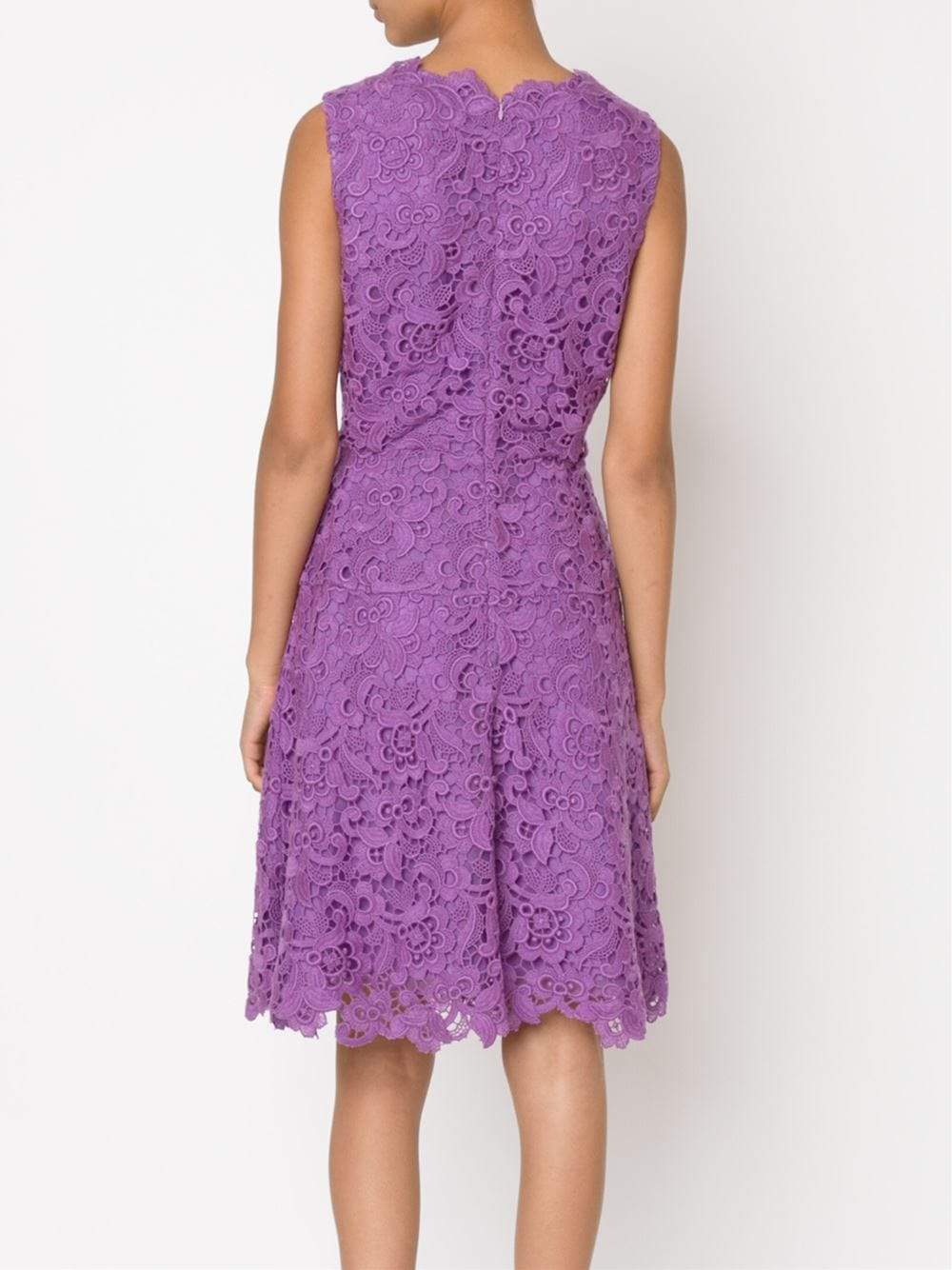 OSCAR DE LA RENTA-Lace A-Line Dress-