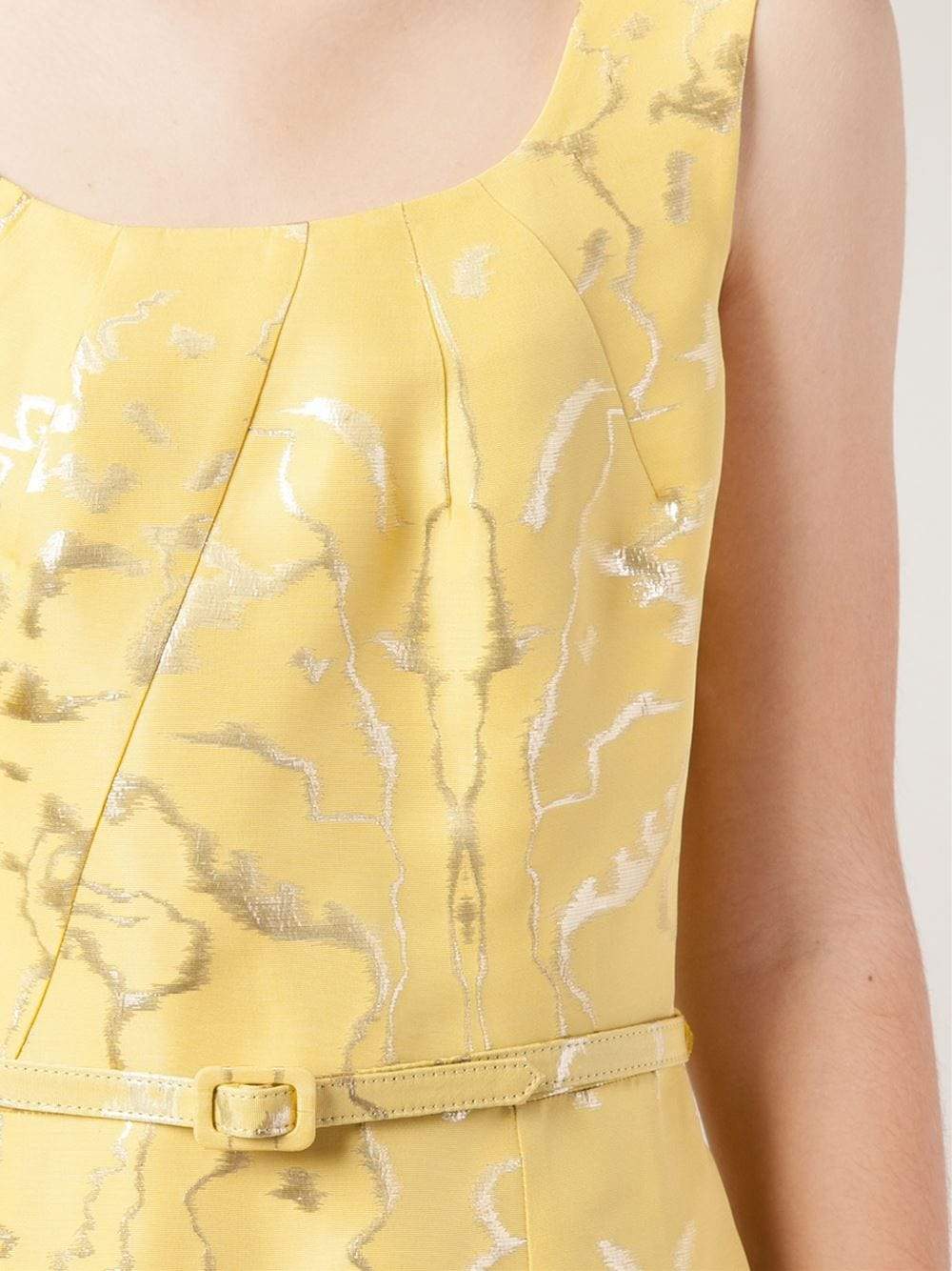 OSCAR DE LA RENTA-Lurex Faille Pencil Dress-