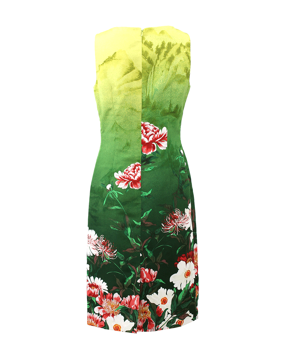 OSCAR DE LA RENTA-Slim Print Pencil Dress-