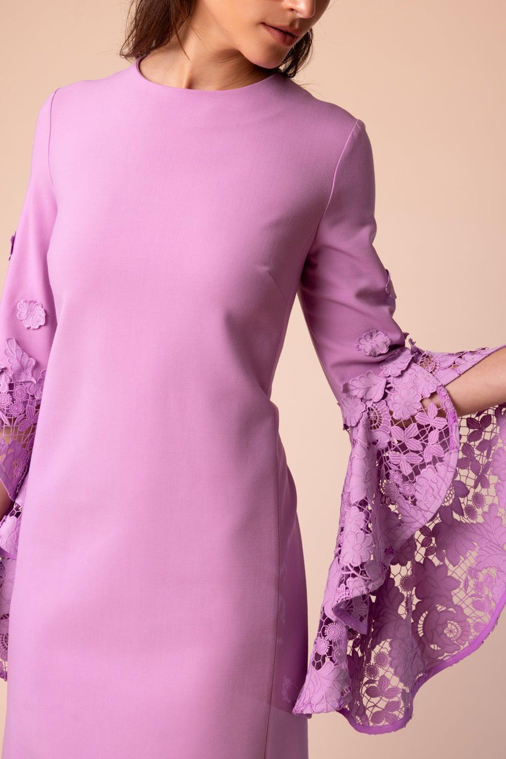 OSCAR DE LA RENTA-Botanical Shift Dress-LUPINE
