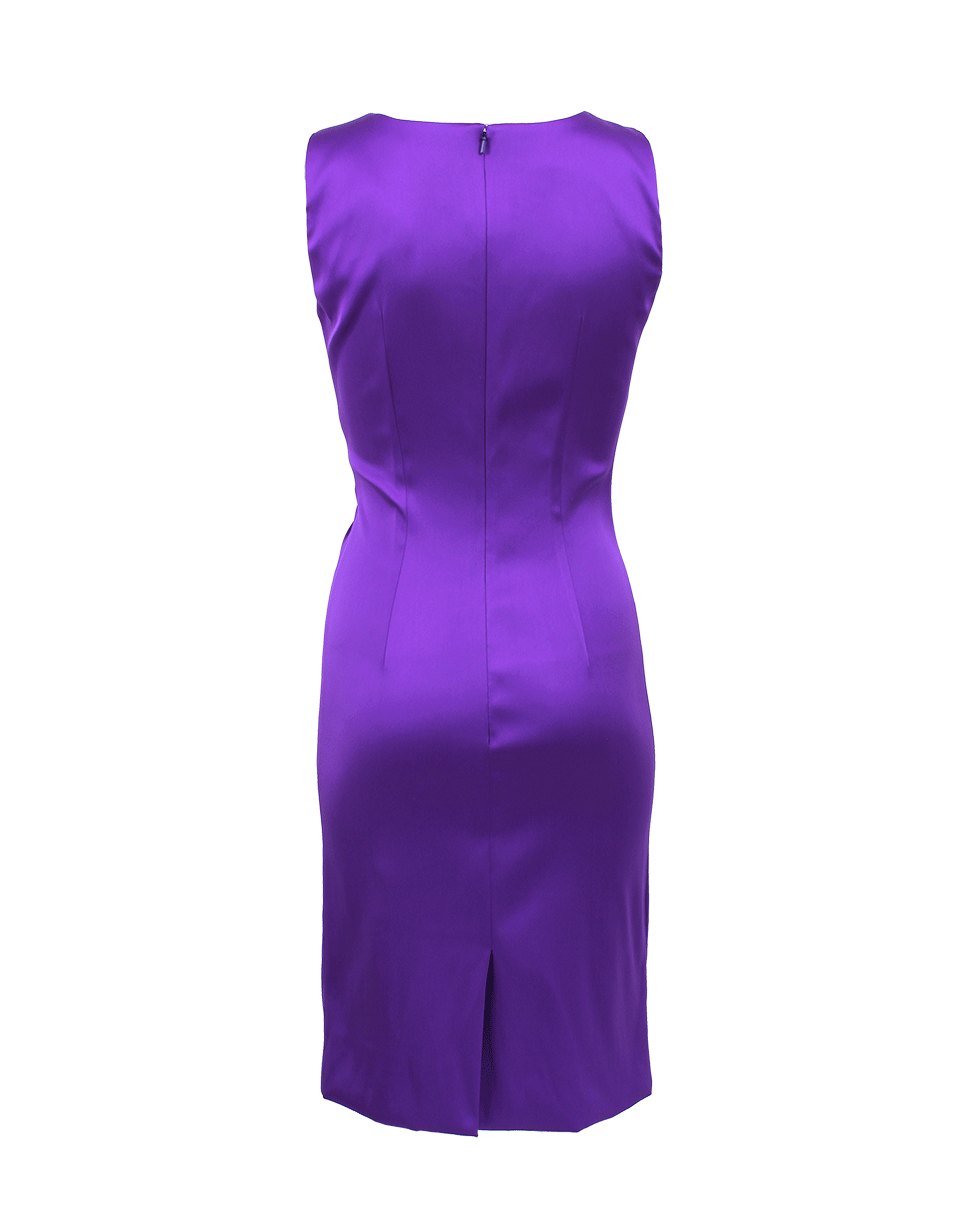 OSCAR DE LA RENTA-Sleeveless Gathered Waist Dress-