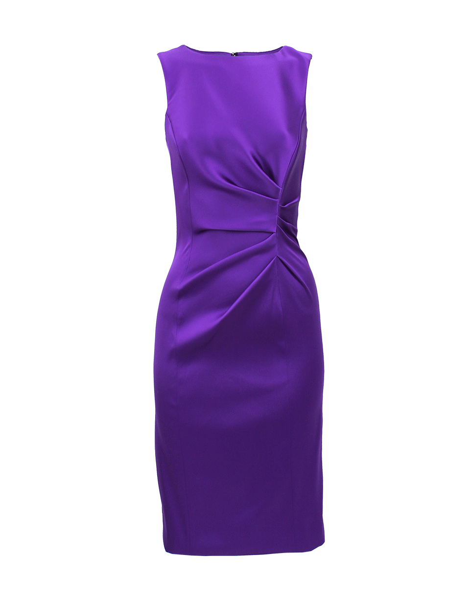 OSCAR DE LA RENTA-Sleeveless Gathered Waist Dress-