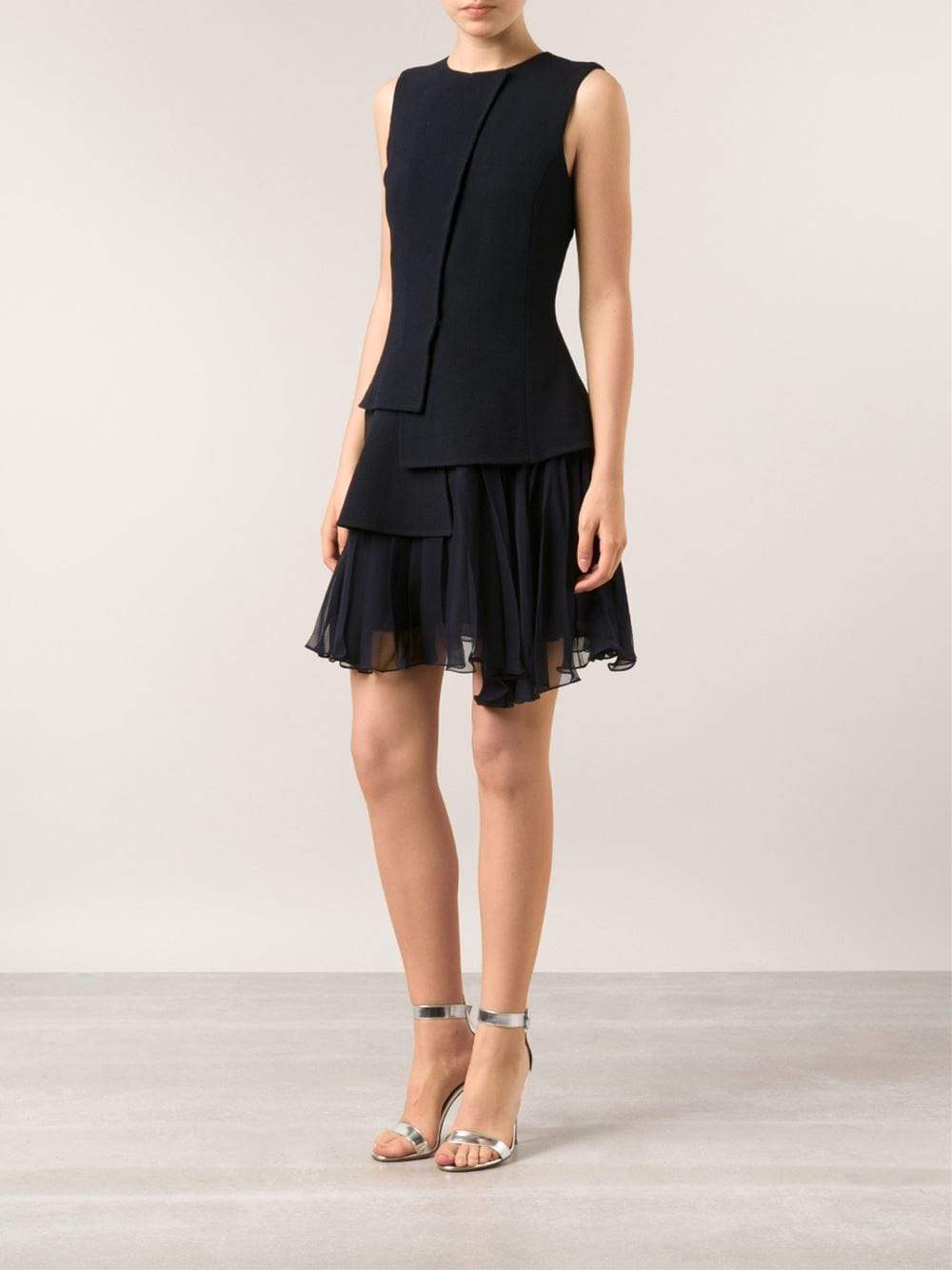 OSCAR DE LA RENTA-Wool Crepe Dress-