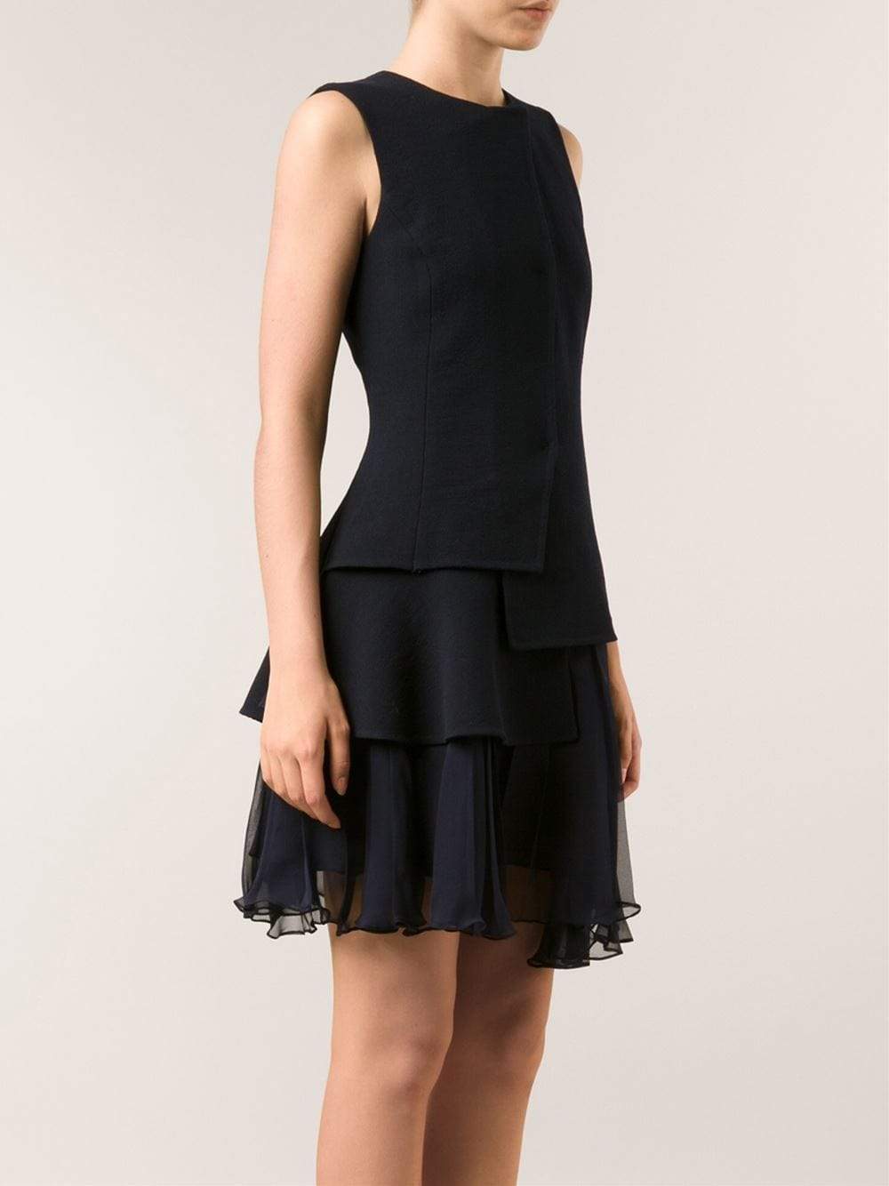 OSCAR DE LA RENTA-Wool Crepe Dress-