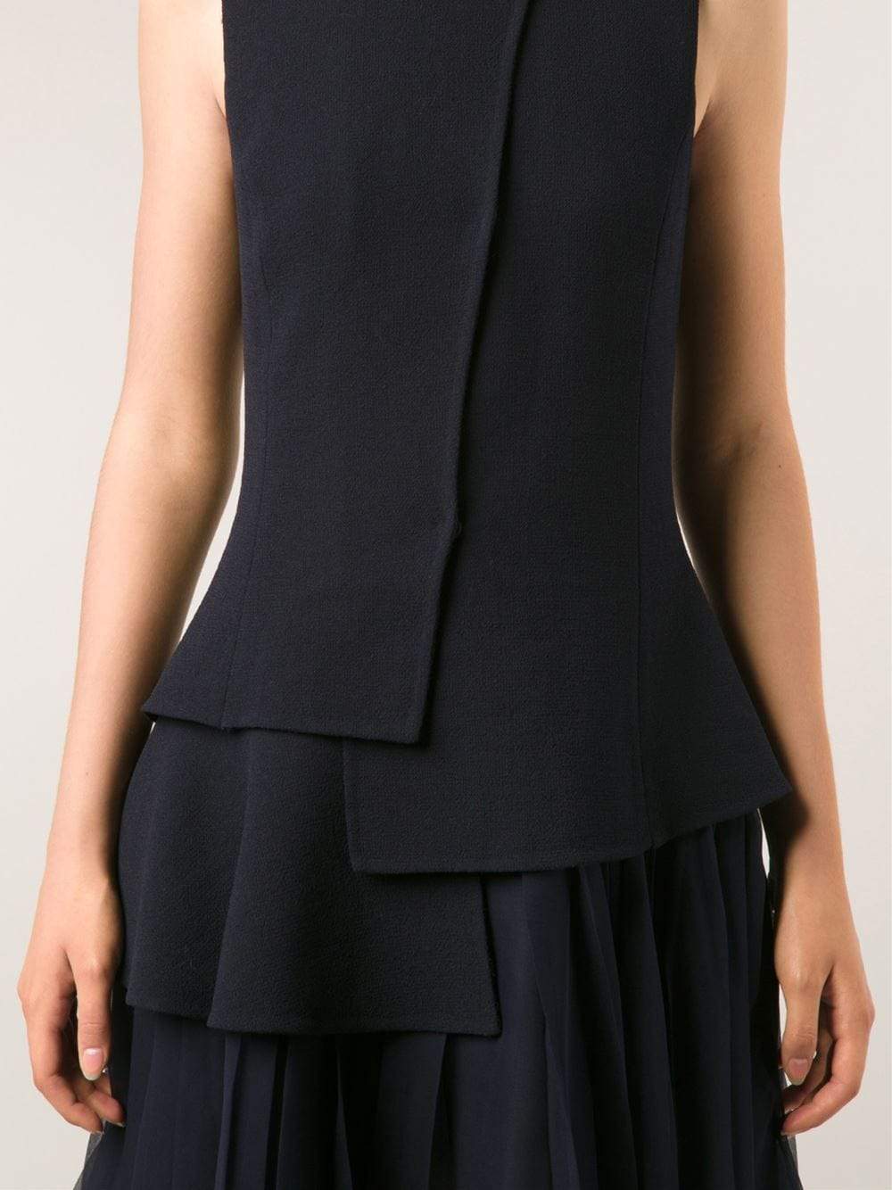 OSCAR DE LA RENTA-Wool Crepe Dress-