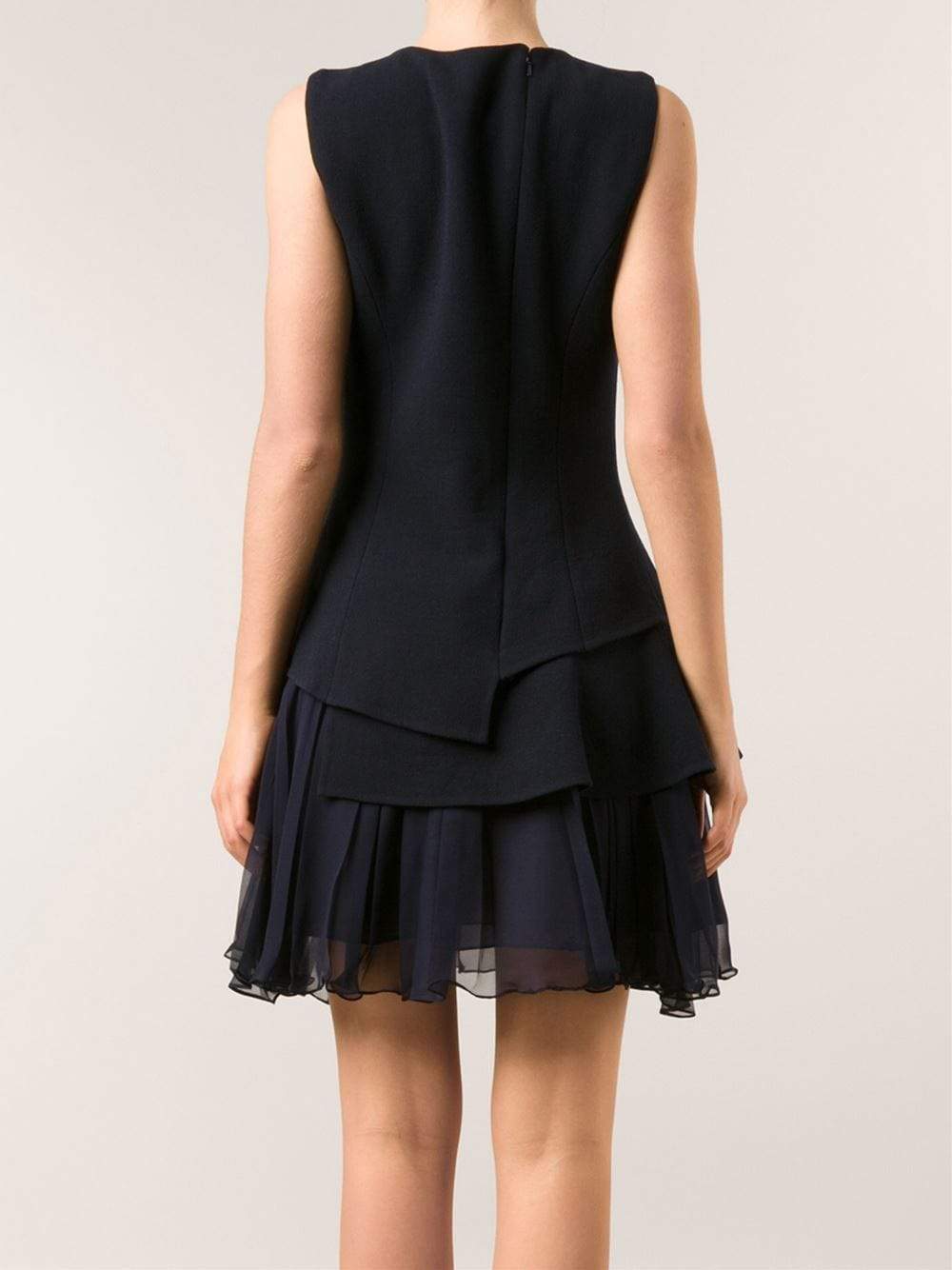 OSCAR DE LA RENTA-Wool Crepe Dress-