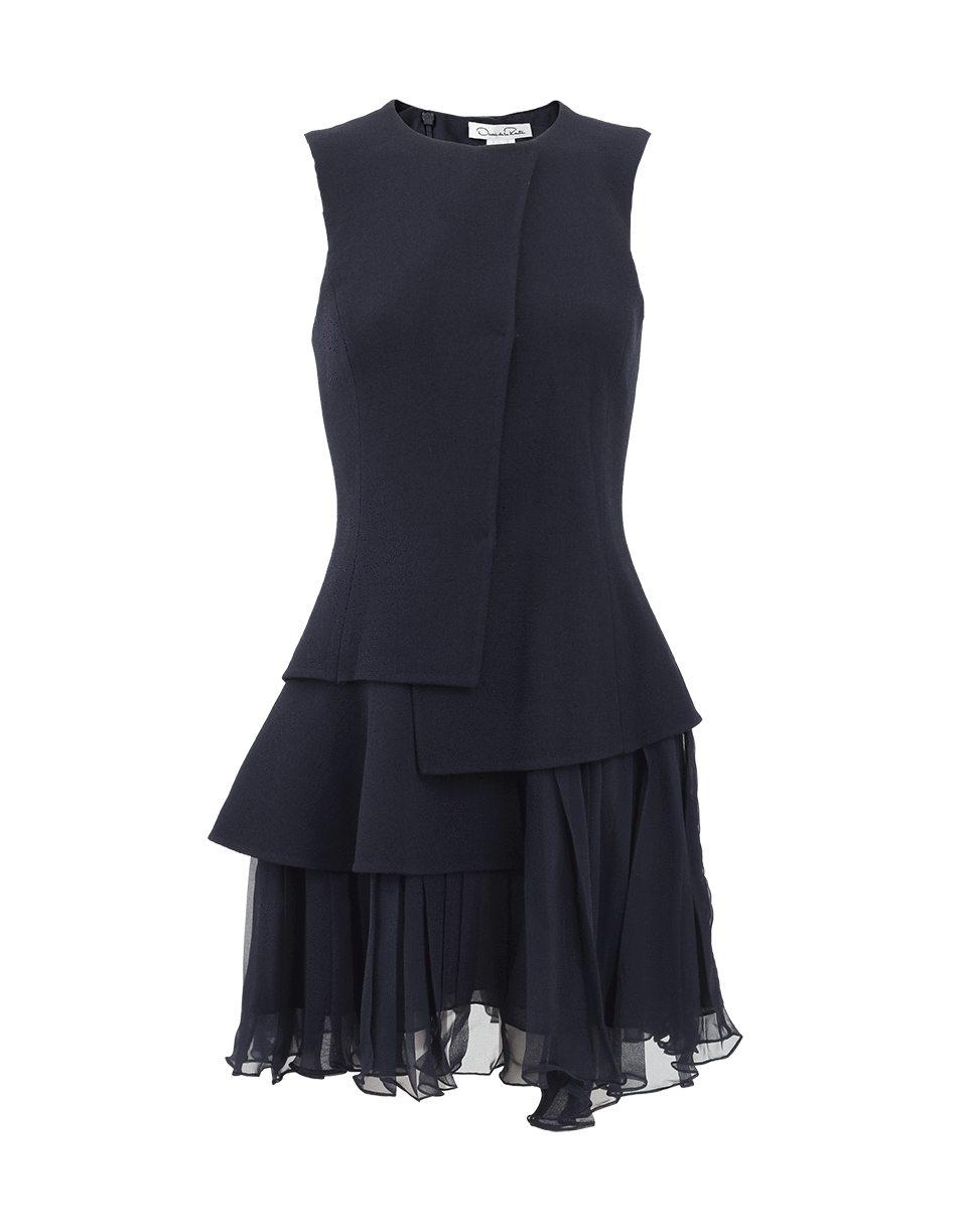 OSCAR DE LA RENTA-Wool Crepe Dress-