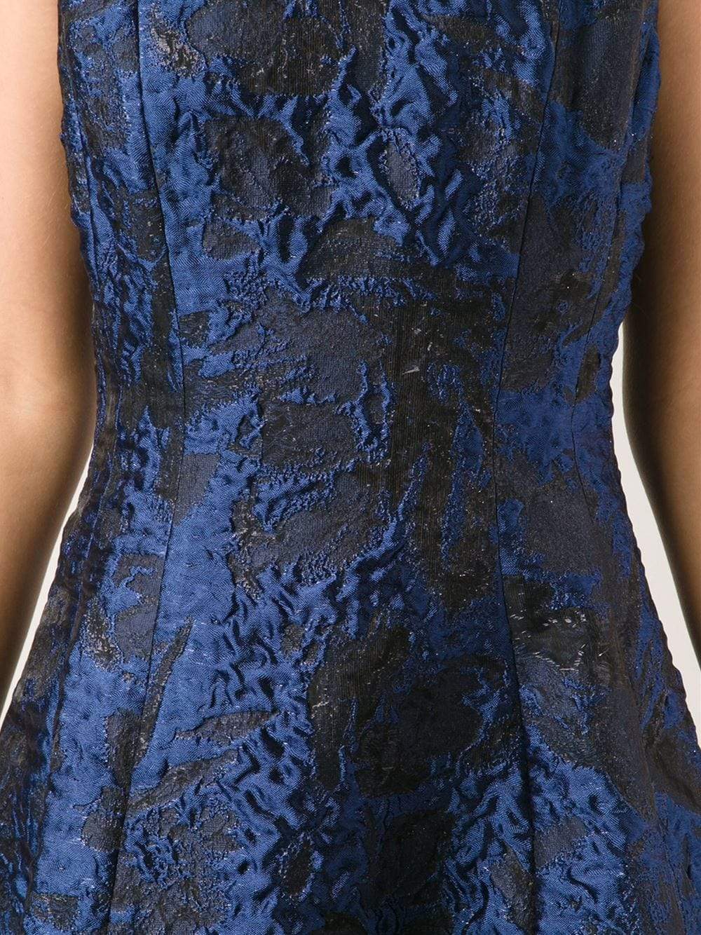 OSCAR DE LA RENTA-Lame Embroidered Bottom Dress-