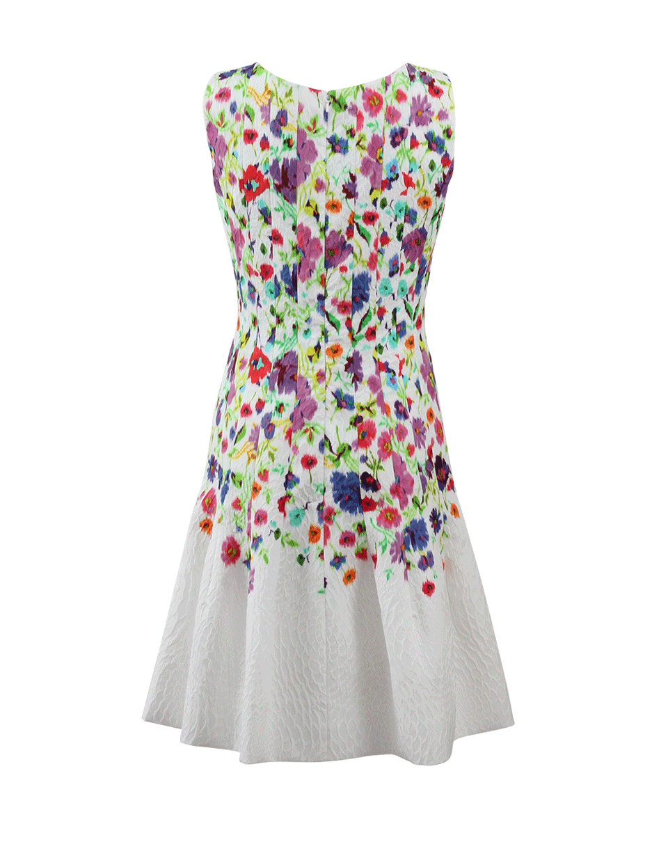 OSCAR DE LA RENTA-Floral Cloque Dress-
