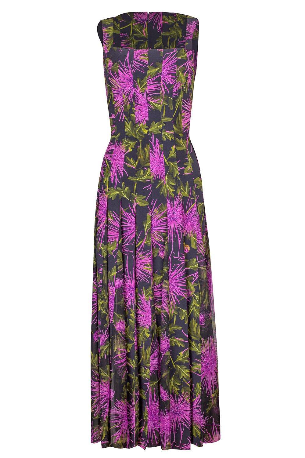 OSCAR DE LA RENTA-Sleeveless Inset Godet Dress-