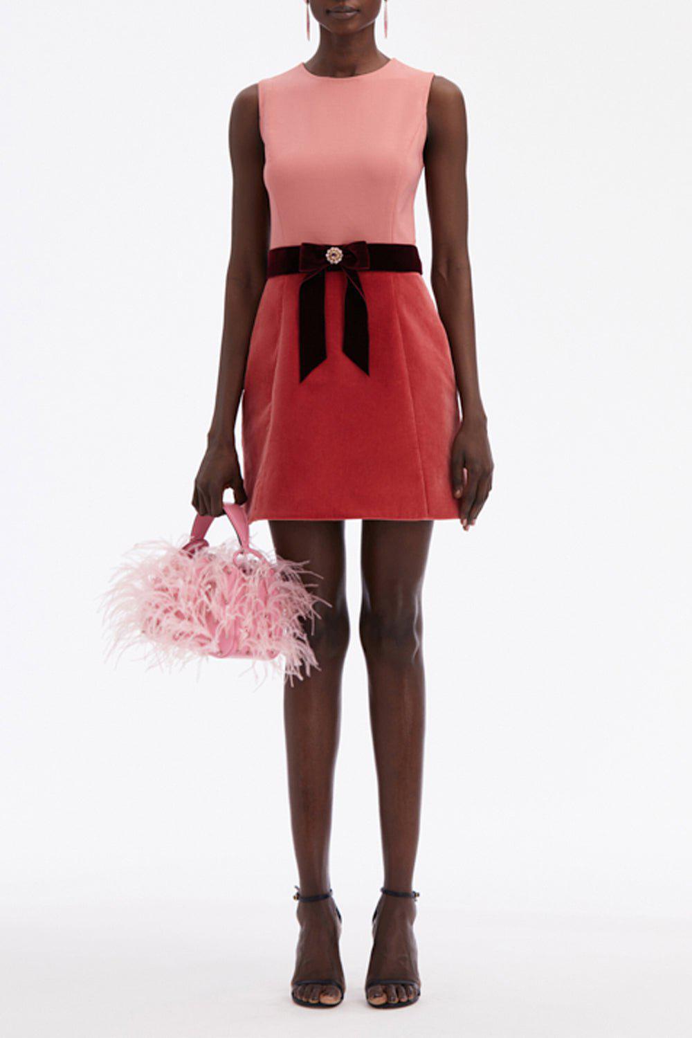 OSCAR DE LA RENTA-Bow Detail Bodice Dress-